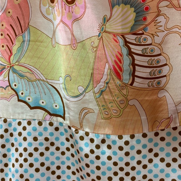 Butterfly and polkadot silk skirt - Picture 4 of 8